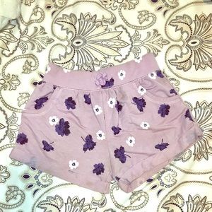 Floral Lavender Shorts